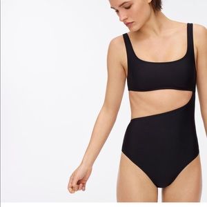 J Crew Black cutout swimsuit, size 8